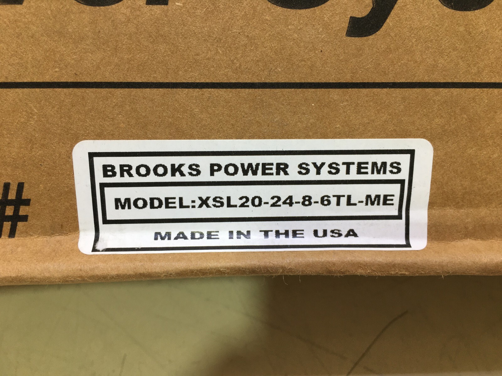 BROOKS XSL20-24-8-6TL-ME 20AMP 125V 60HZ 8 OUTLETS RELOCATABLE POWER TAP SYSTEMS