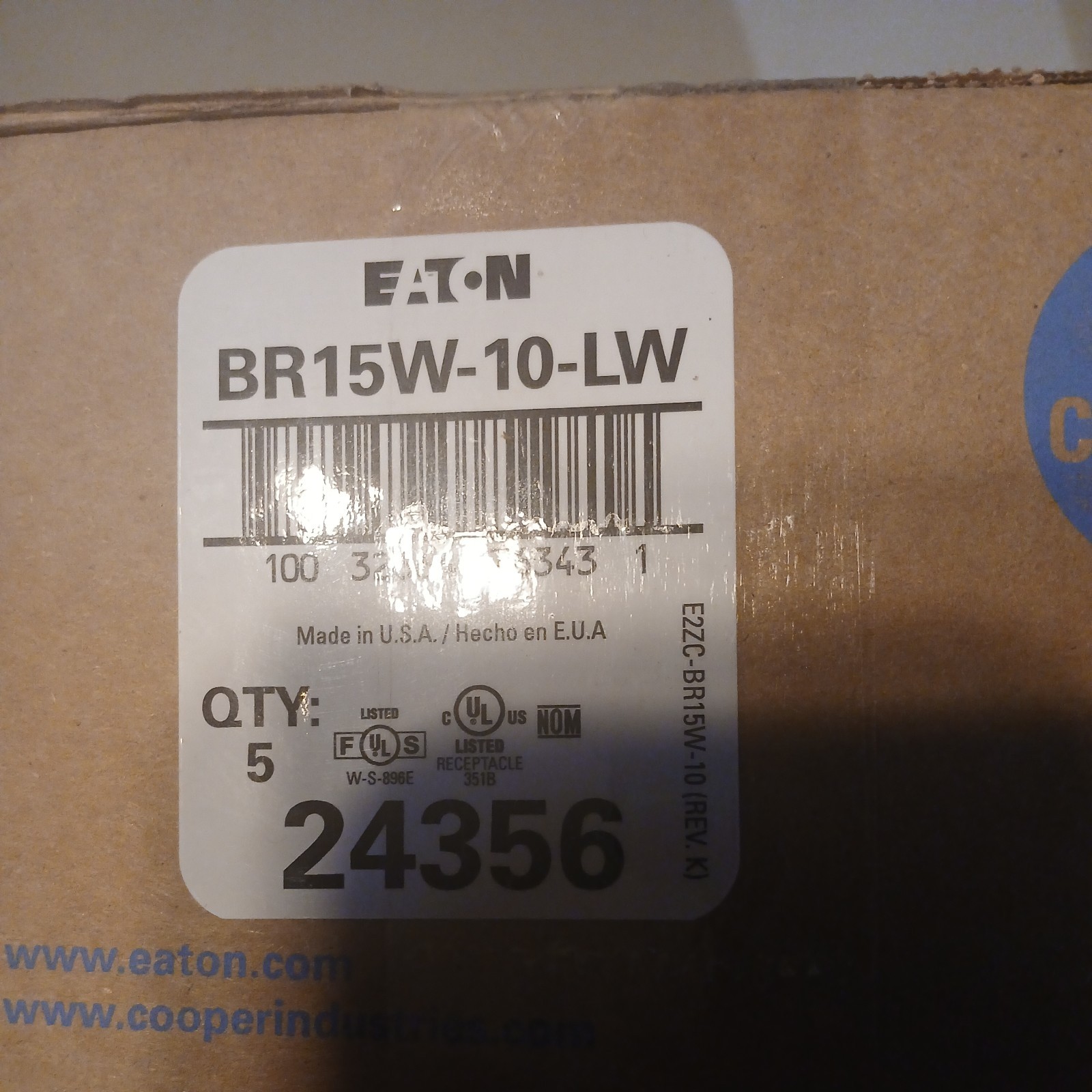 5- 10 Packs 15 Amp Standard Duplex Receptacle TR270W-10 White