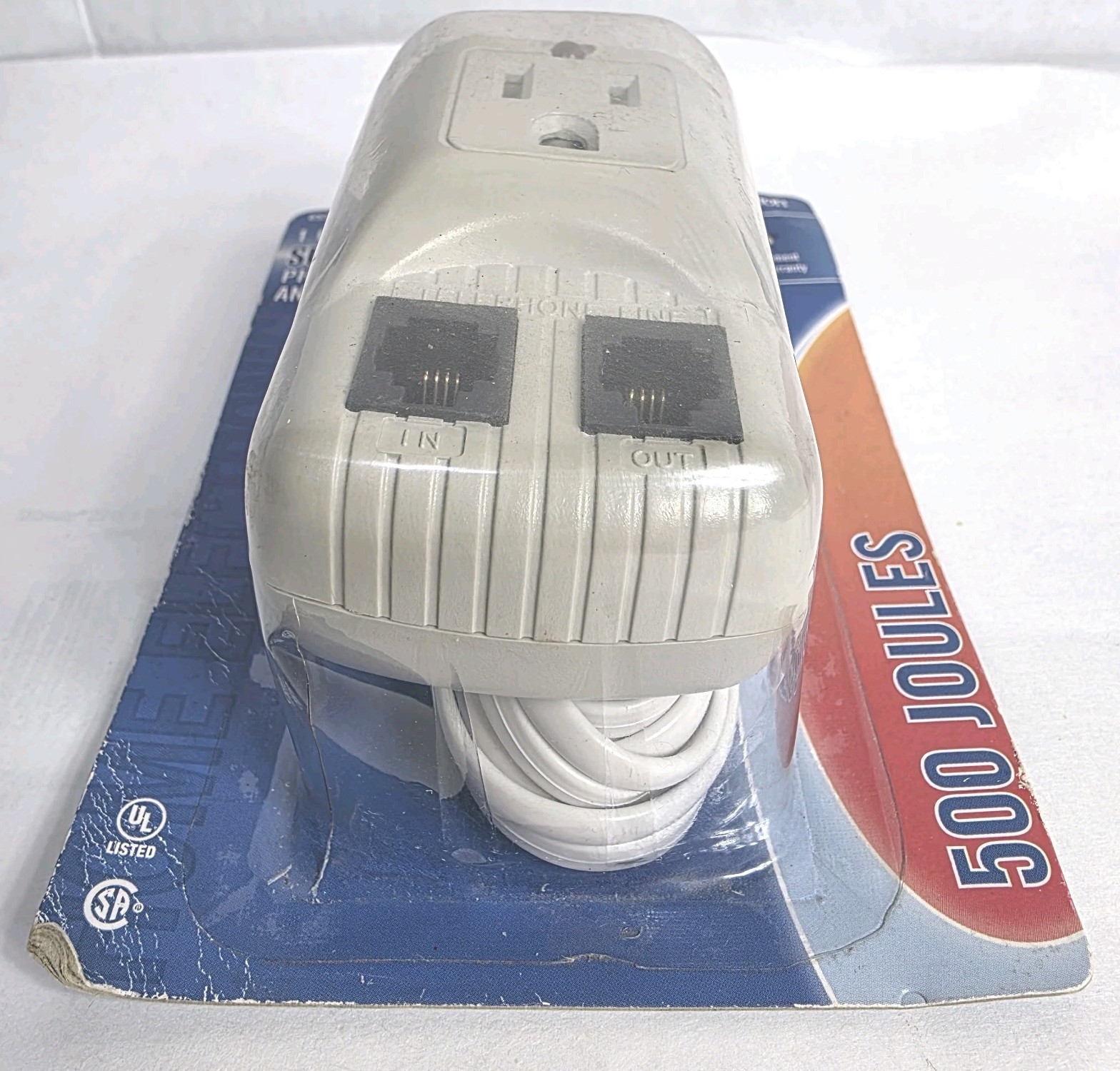 True Protection Surge Protector 1 Outlet, Phone Fax & Answering Machine Open Box