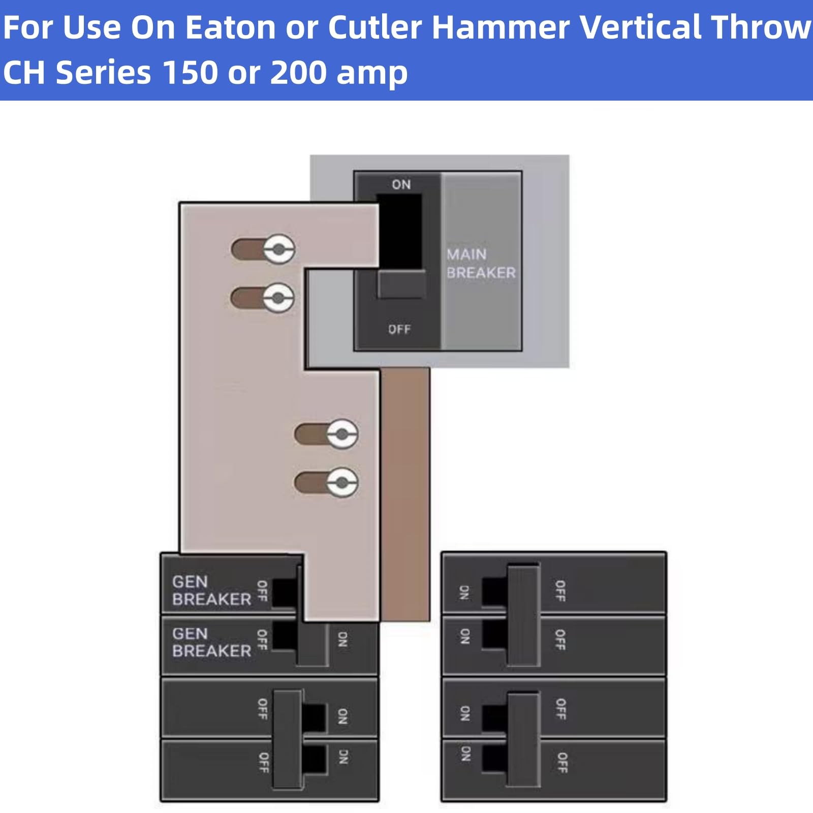 Generator Interlock Kit Compatible with Eaton Cutler Hammer Vertical Throw…