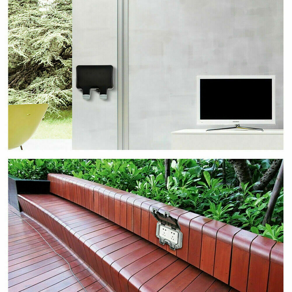 2 Gang Waterproof Outdoor Storm Switched Socket Double IP66 Outside Use