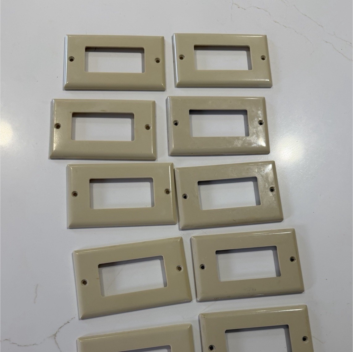 COOPER Wiring Devices Beige 1-Gang Decorator/Rocker Wall Plate Lot of 10