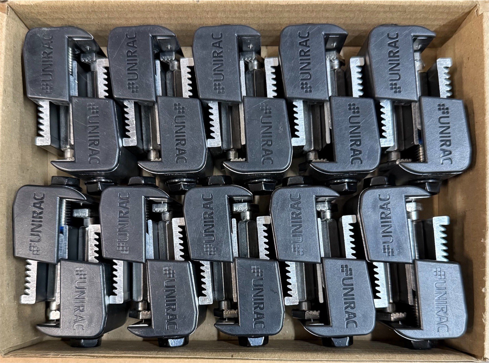 20x UniRac Solar Mount Universal End Clamps Dark 302050D Box Of 20