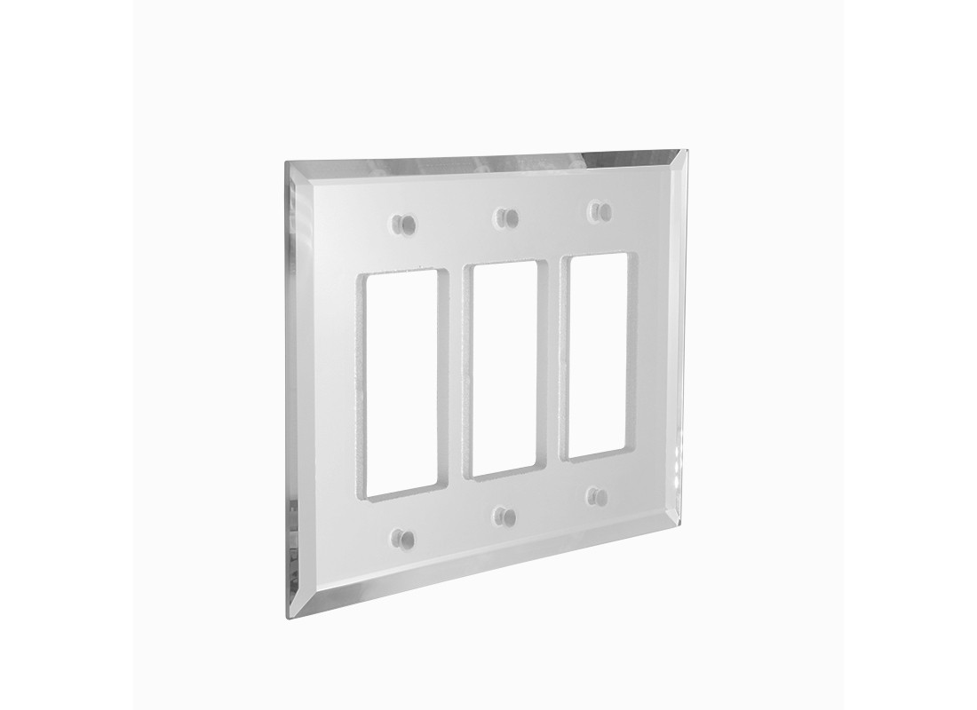 FHC MP16C Clear Triple Decorator/Rocker Glass Mirror Plate