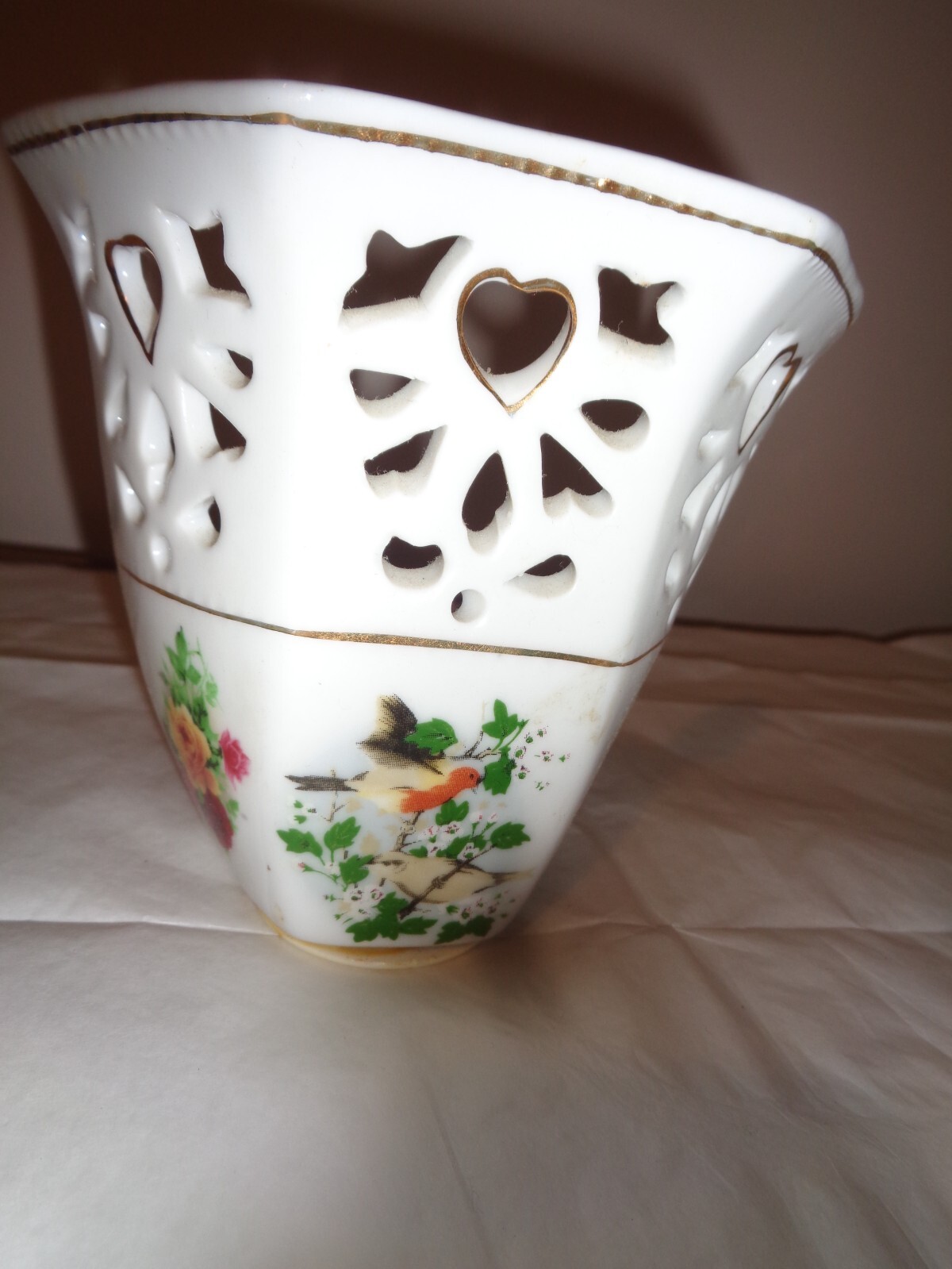 Vintage Fine China Porcelain Floral 4 X 4 Wall Plug-In Nightlight Cover