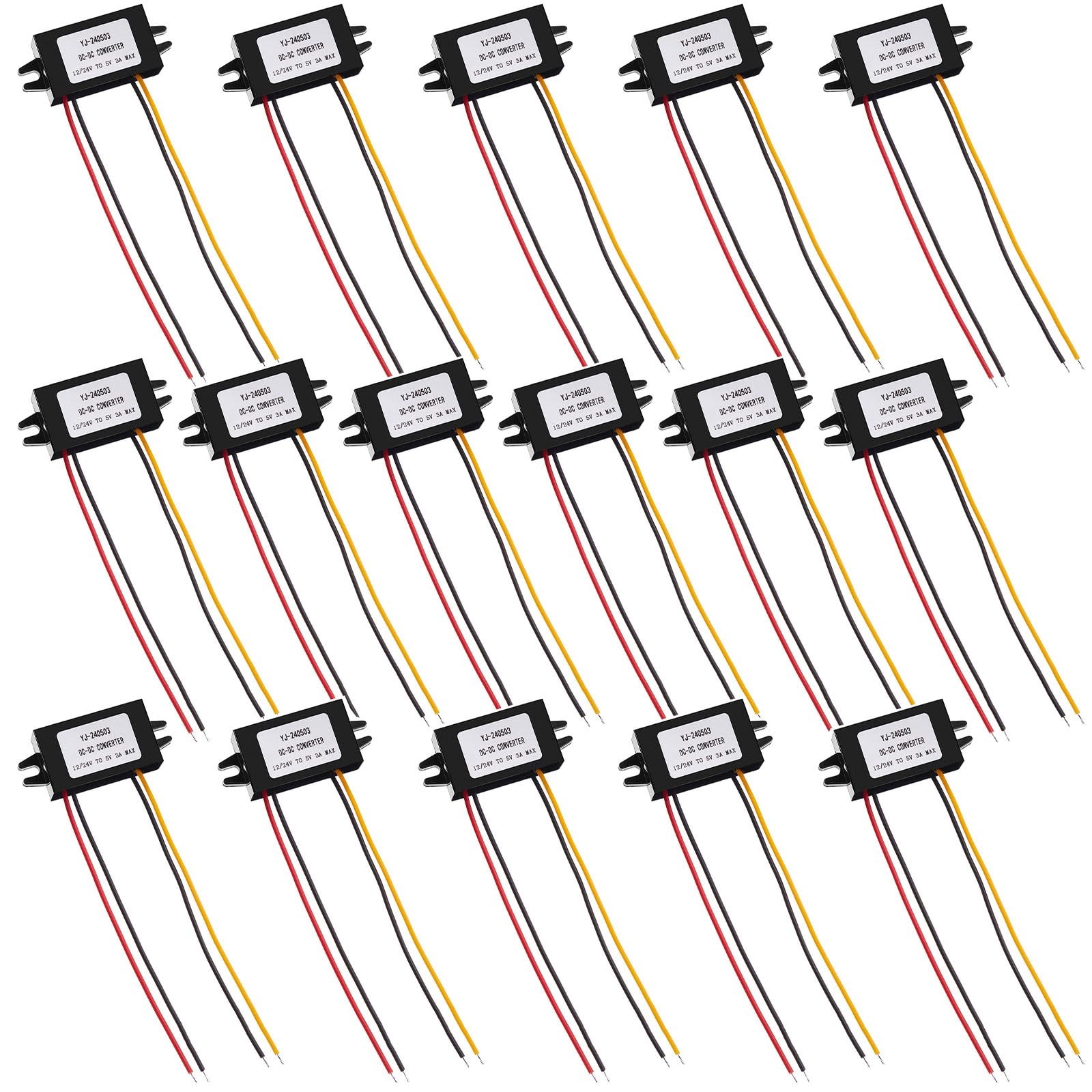 Weewooday 1 Piece Direct Current Converter 12v to 5v 3a 15w Buck Converter…