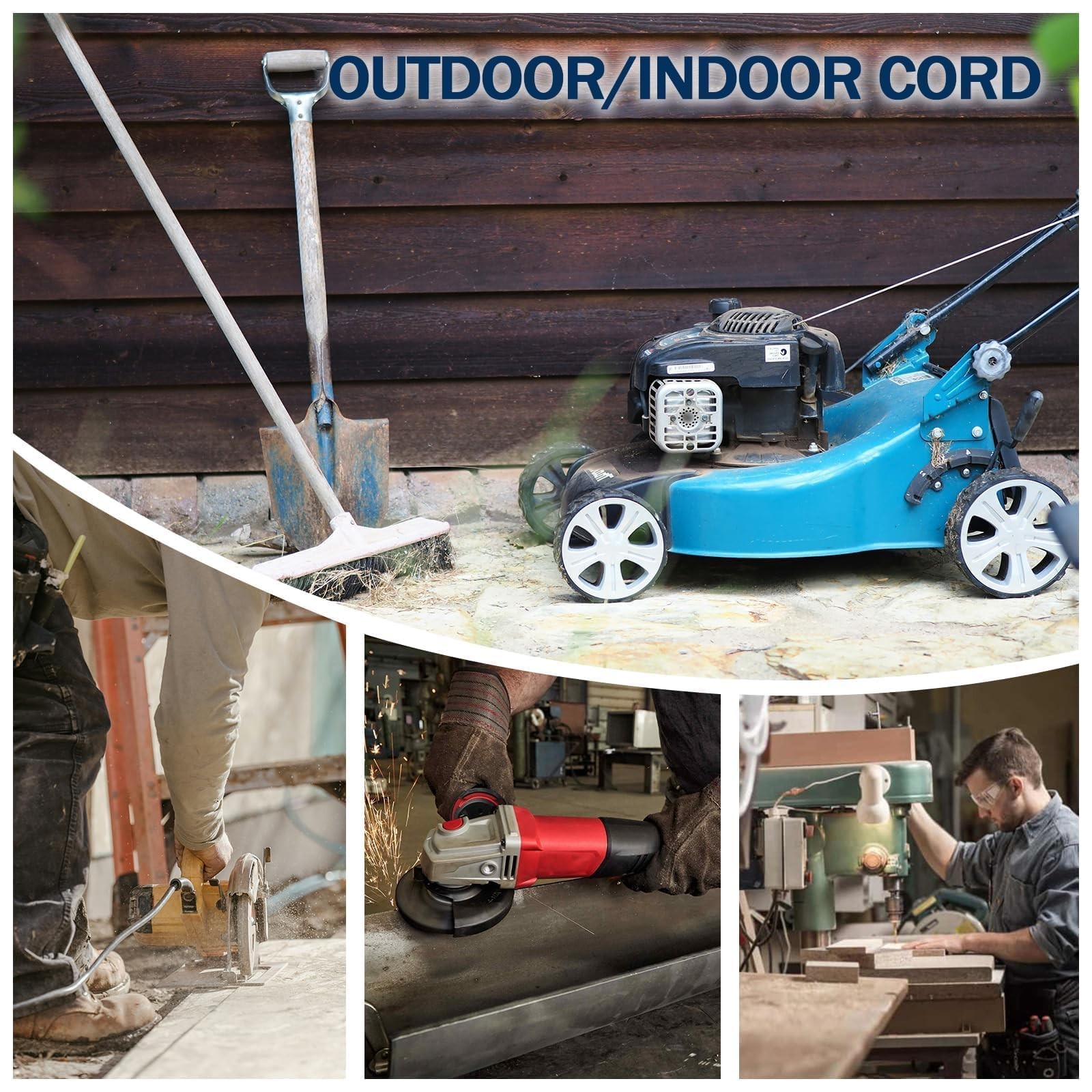 6 Ft 10 Gauge Outdoor Extension Cord with T-Blade Plug, Heavy Duty NEMA 5-20 …