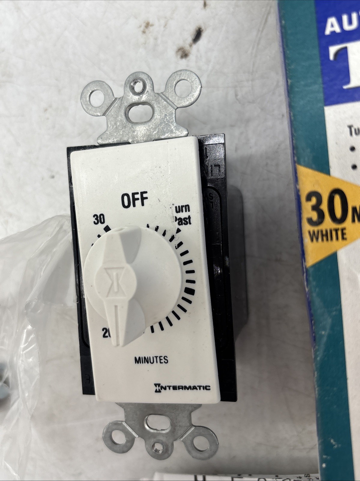 Intermatic FD30MWC 30-Minute Auto Shut-Off Timer Switch White SPST Energy Saver