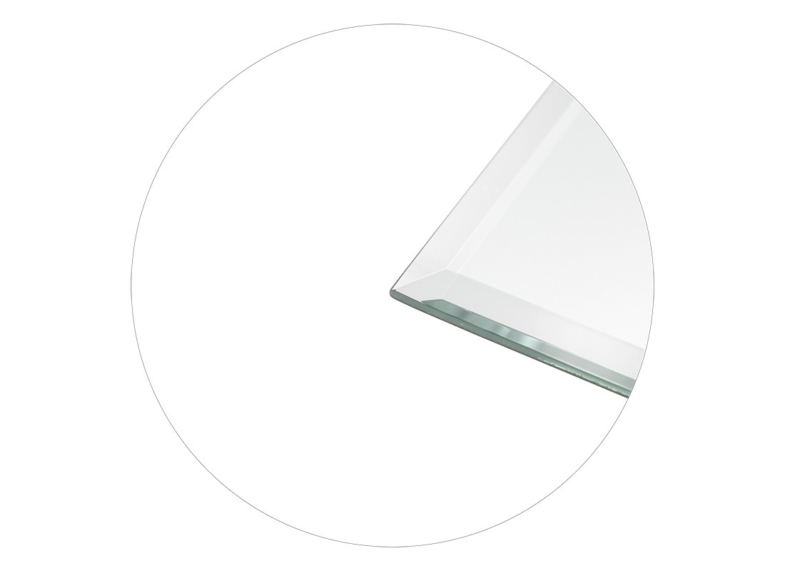 FHC MP208C Clear Double Blank Glass Mirror Plate with Screw Holes