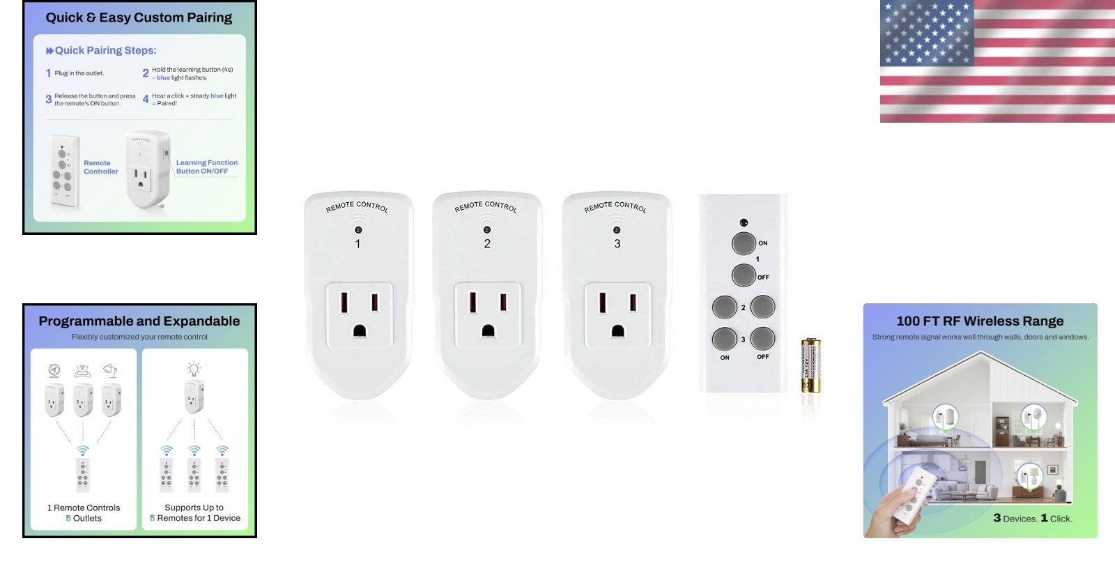 Versatile Wireless Remote Switch for Lights & Appliances – Easy Installation