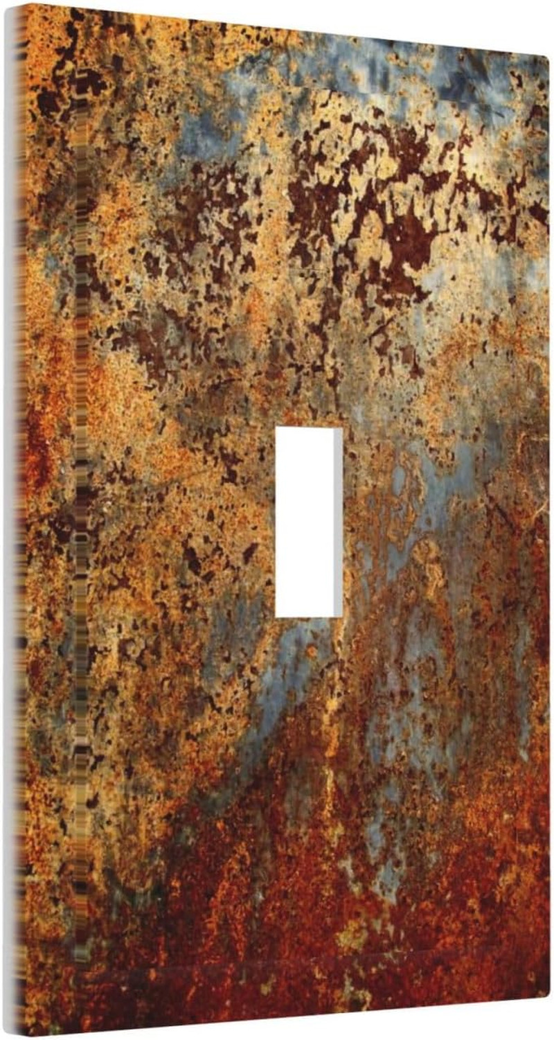 Burnt Red/Orange/Brown Rust Metal Rusty Decorative Single Toggle Light Switch