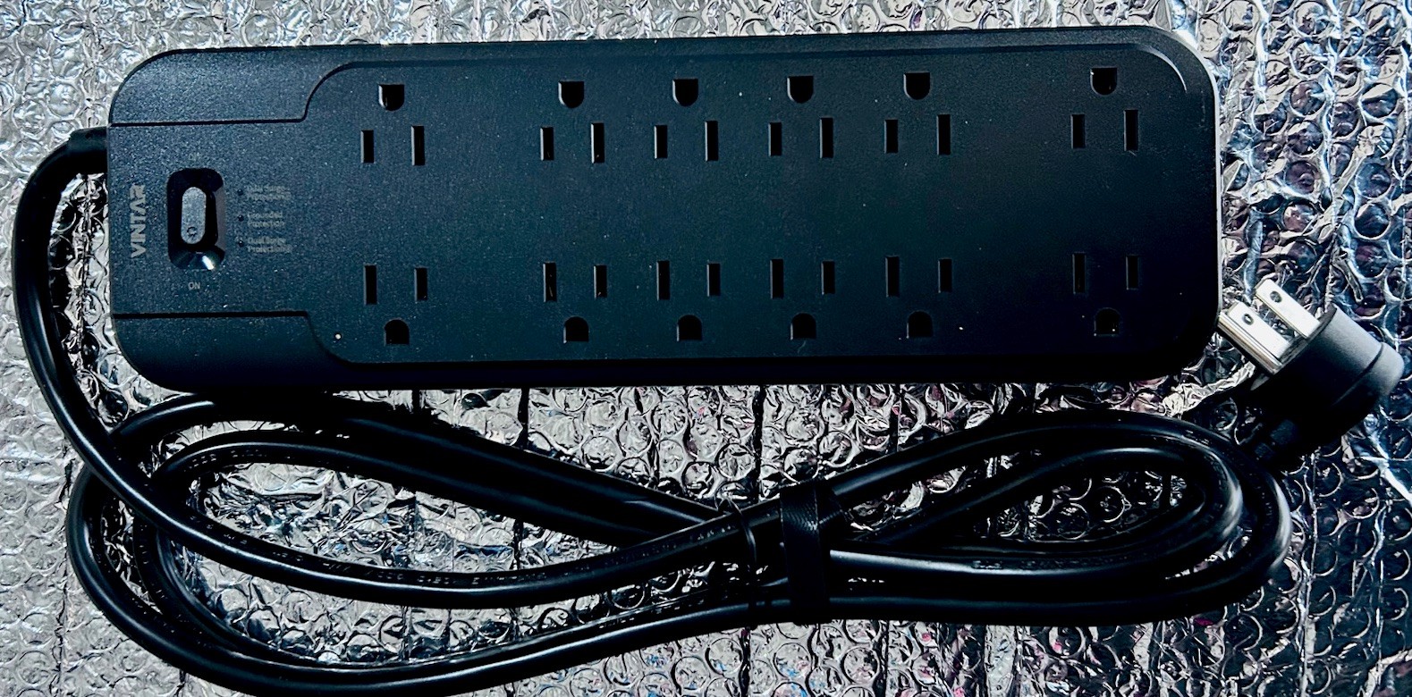 VINTAR Power Strip Surge Protector (2 × 4800 Joules) with 12 AC Outlets,1875W