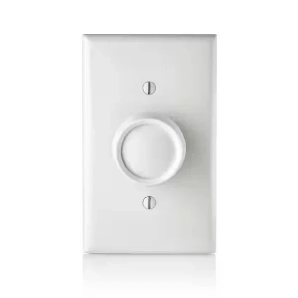 Leviton Trimatron Thermoplastic/Metal Light Almond/White 1-Pole Dimmer Knob 600W