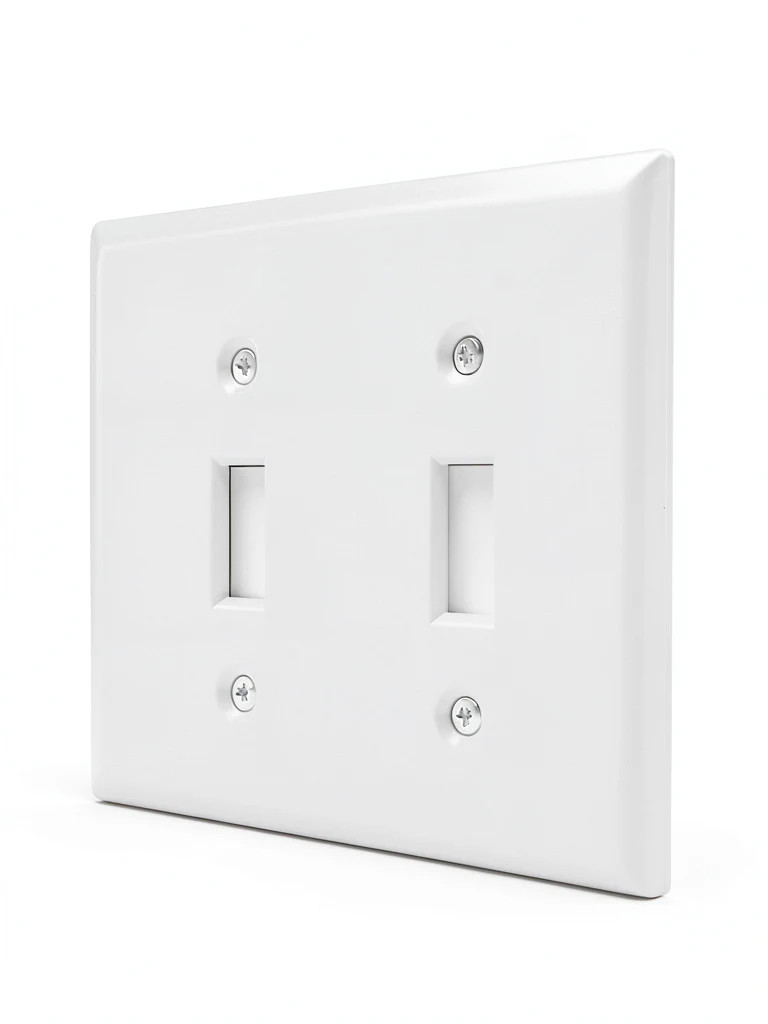 Enerlites Poly Carbonate Thermoplastic Wall Plate 2-Gang Toggle/10 Pack