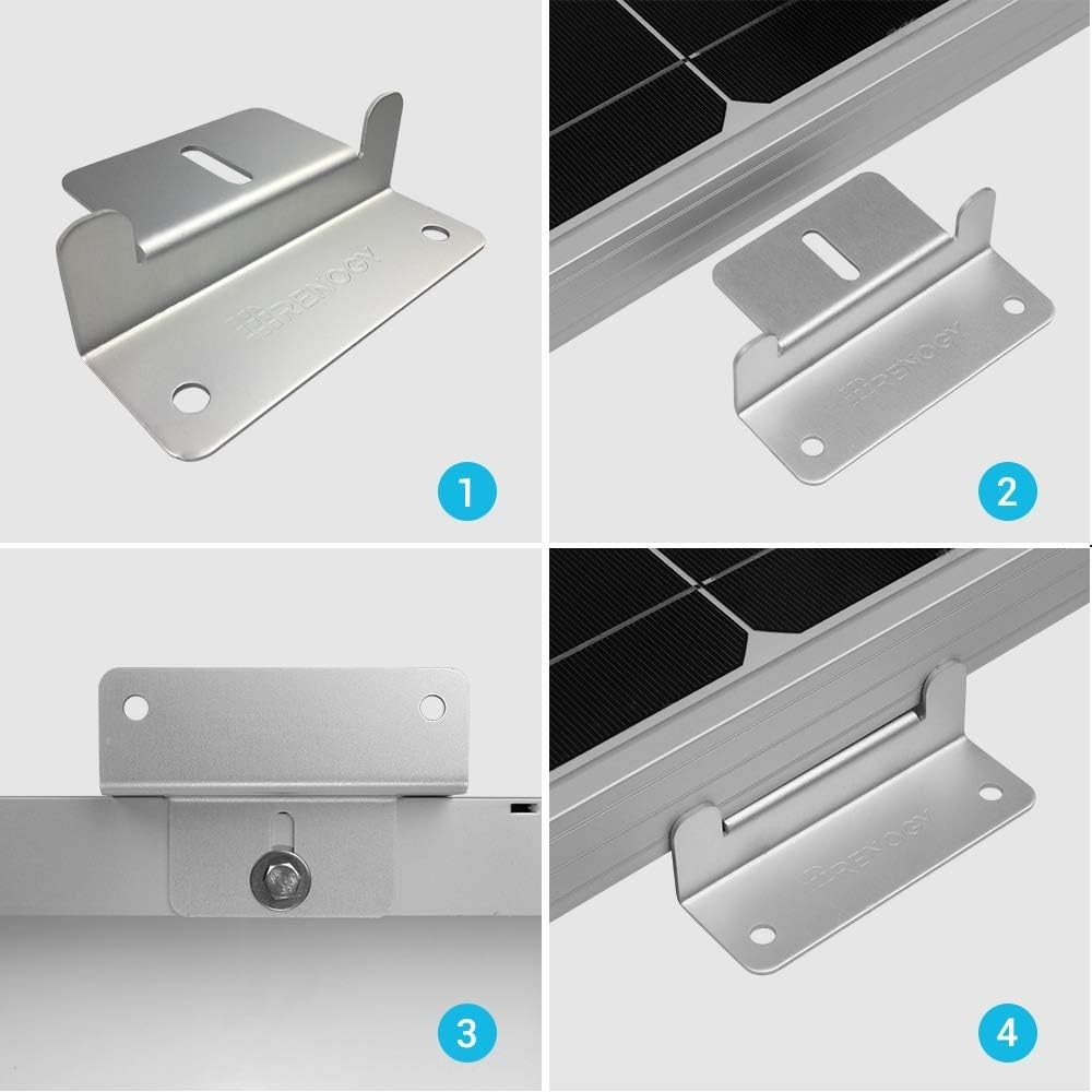 Lightweight Aluminum Z Bracket Set for Easy Solar Panel Mounting (4 Units)