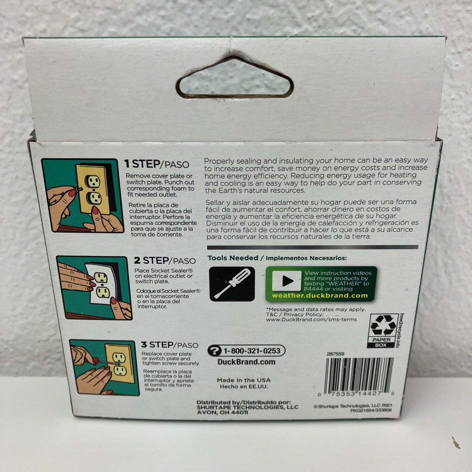 Duck Brand Universal Socket Sealers – 24 pk, 2.5 in x 4.3125 in