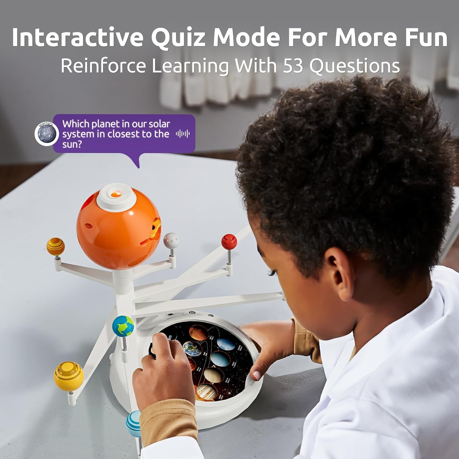 STEM Learning Talking Solar System Projector with 8 Planets – Gift for Ages 6-12