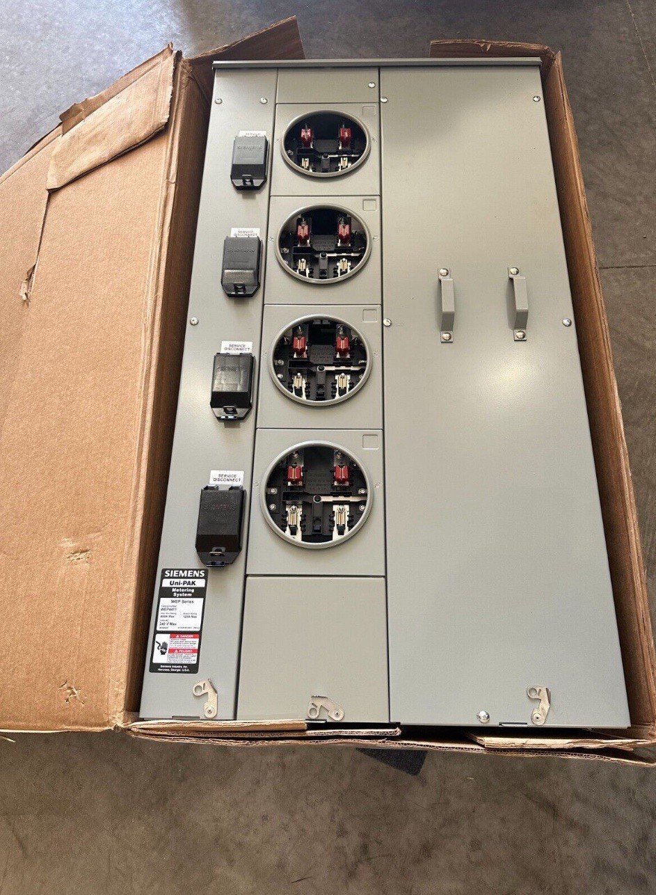 New Siemens WEP4411 120/240 VAC 400 Amp 1-Phase 3-Wire Overhead/Underground