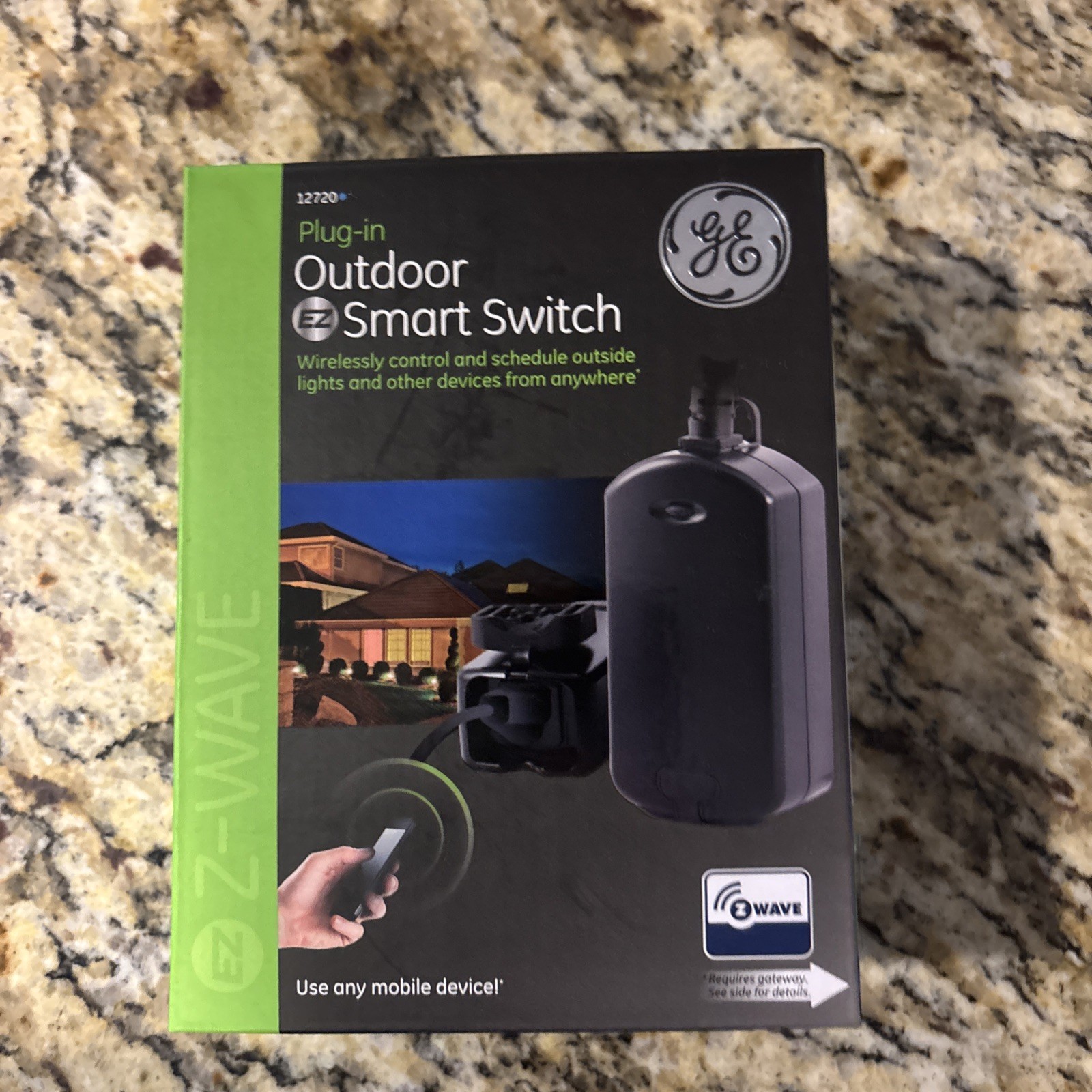 GE enbrighten Plug-in Z-Wave Outdoor Smart Switch – New, Model Zw4201
