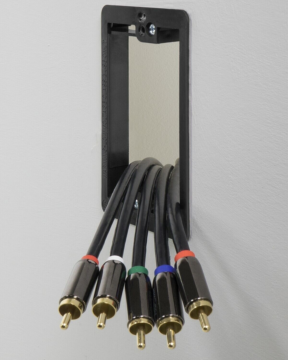 5x Single Gang Wall Plate Brush Style Low Voltage Flush Mount Bracket Wire
