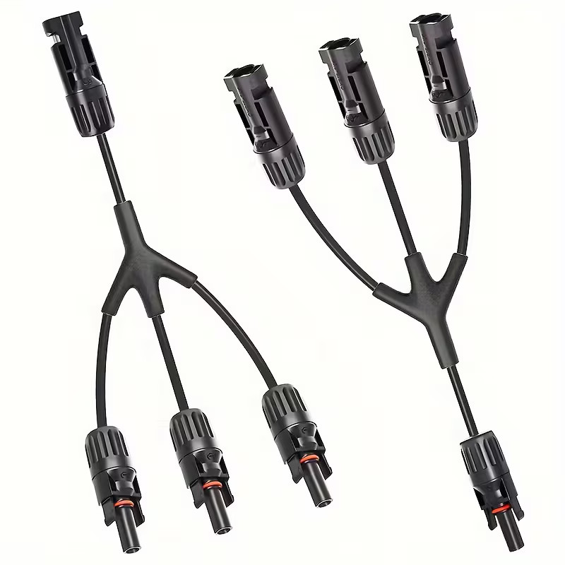 Solar Y Branch Cable T Splitter MMF FFM Waterproof Connector for PV Panel