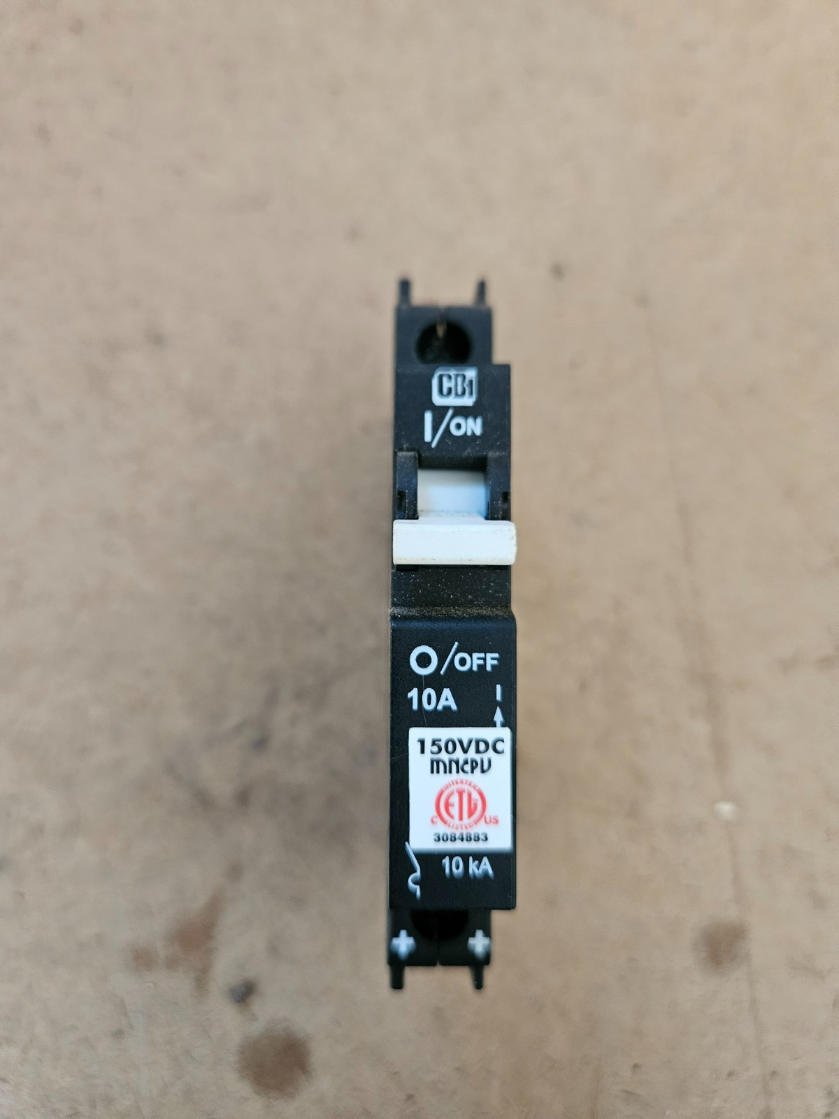 Midnite Solar Circuit Breaker MNEPV10 10A 150VDC 1-Pole DIN Rail Mount