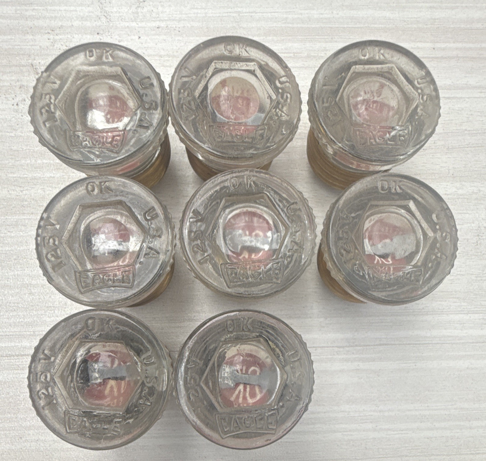 EAGLE 10A 125V Edison Screw-In Plug Fuses, Clear Glass/Brass, 8-Pack