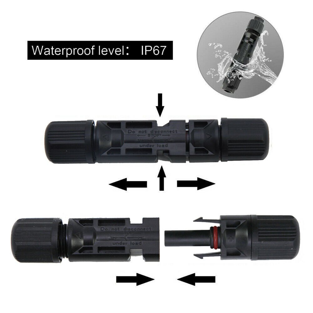 10 Pairs Waterproof Male Female M/F Wire Cable Connector Adapter Set Solar Panel