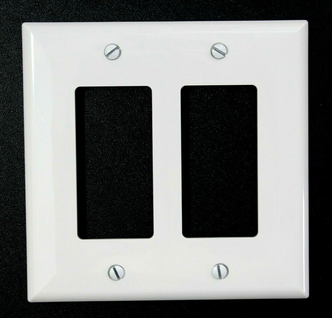 GFCI outlet cover Wallplate 2 Gang White Decorator 40 PACK Eaton PJ262W