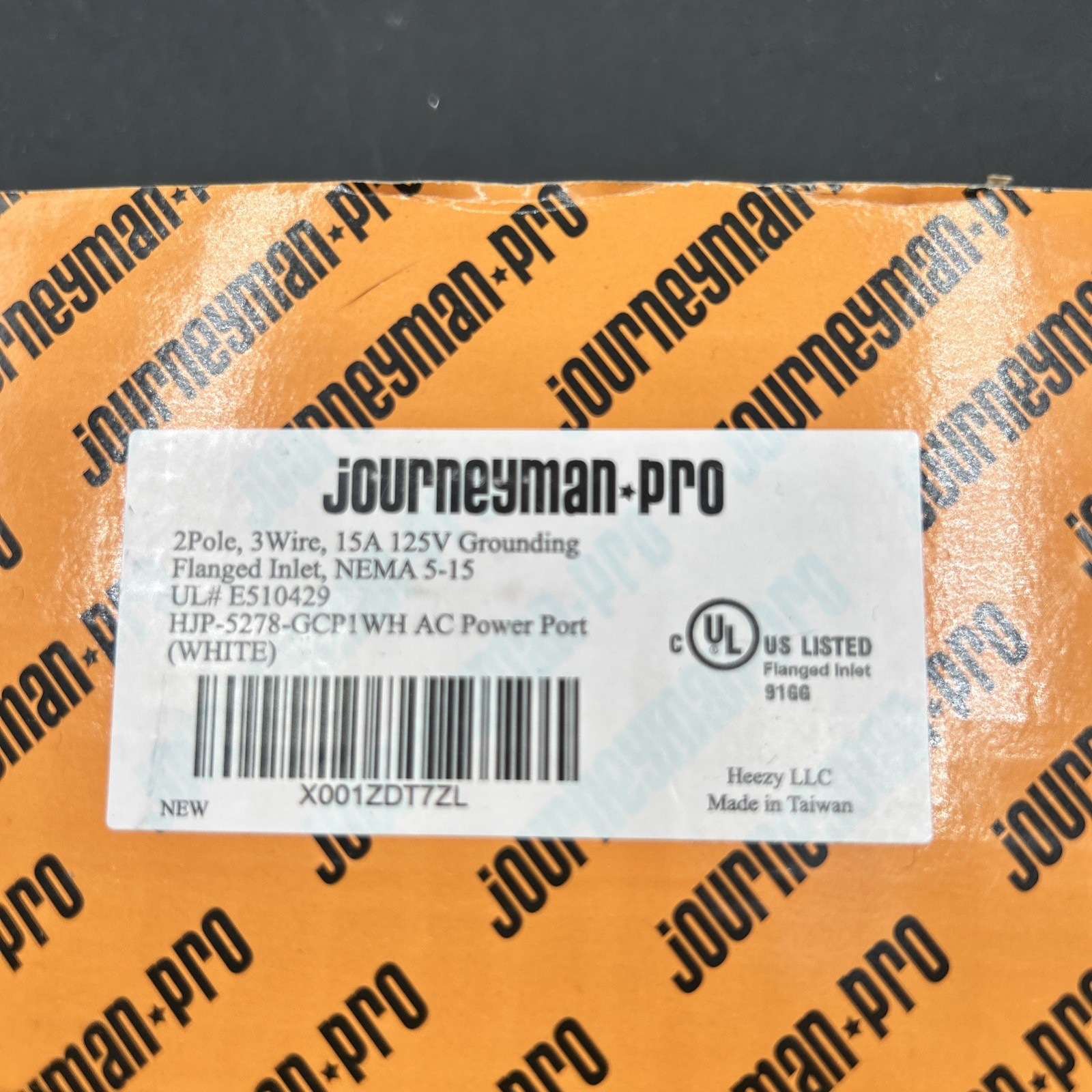 Journeyman-Pro 5278 15 Amp 125 Volt, NEMA 5-15 Flanged Inlet Power Port