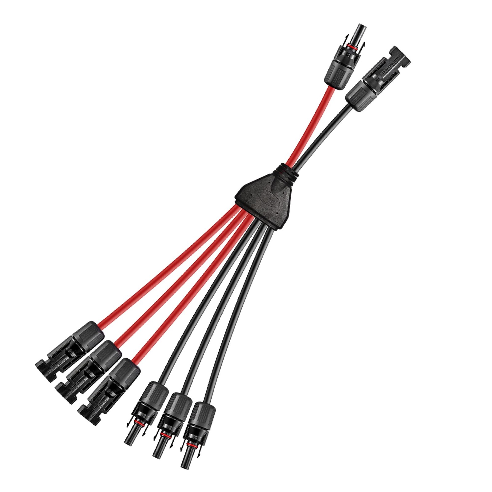 Solar Y Branch Connector 2-to-6 10AWG 45A IP68 MC4 Parallel Cable 30cm Tool-Free