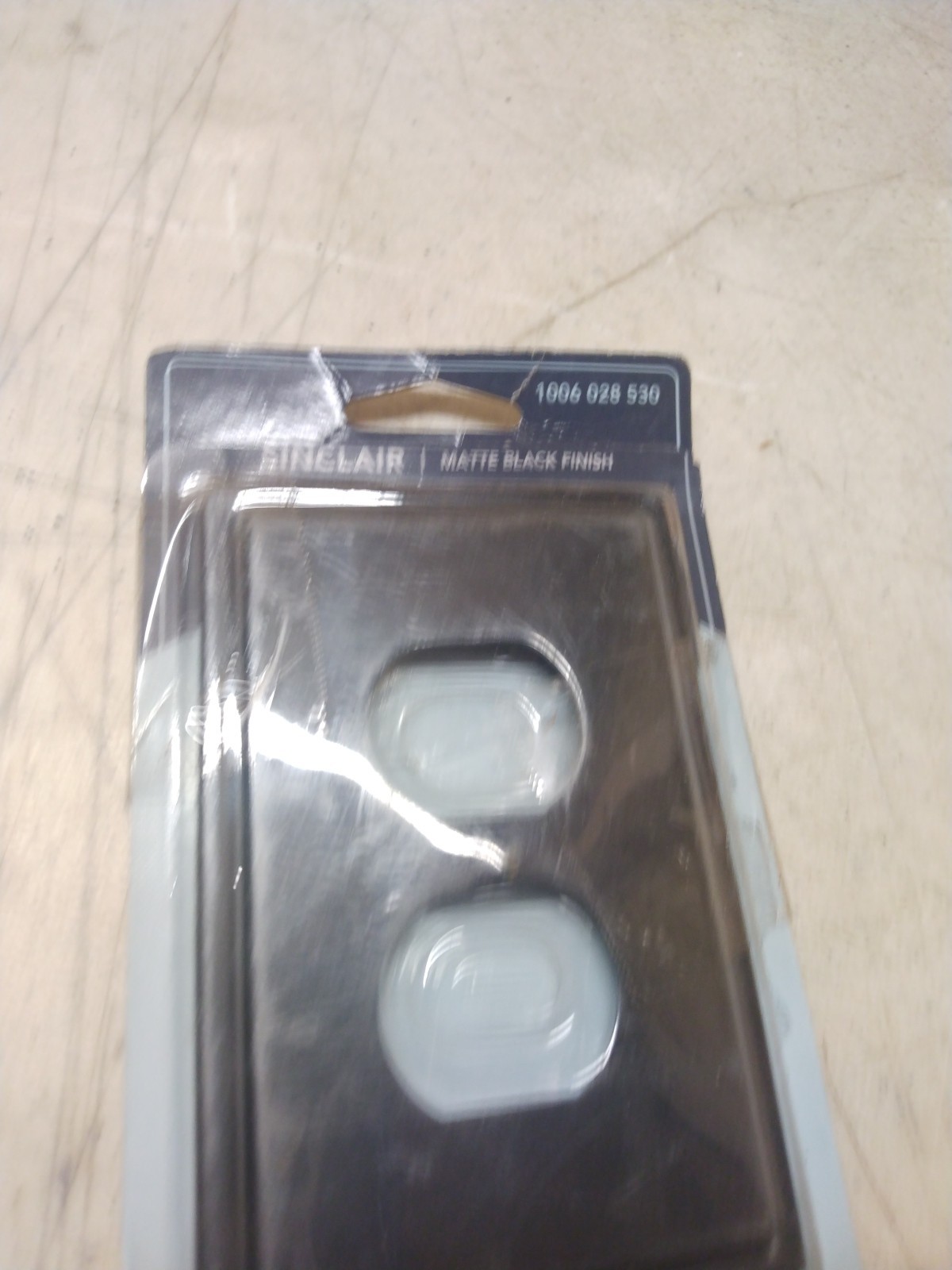Hampton Bay Sinclair Matte Black 1-Gang Duplex Outlet Wall Plate