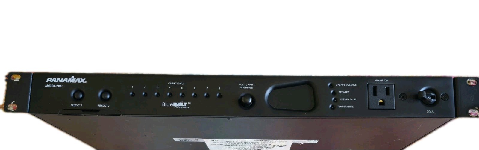 PANAMAX M4320 PRO Bluebolt Power Managment 20A 120VAC Untested.