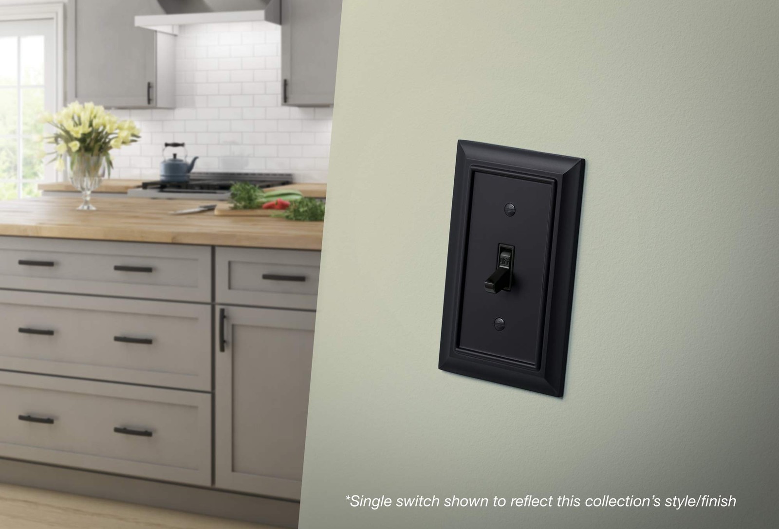 Matte Black Single Switch Wall Plate Traditional American Design Durable Zinc