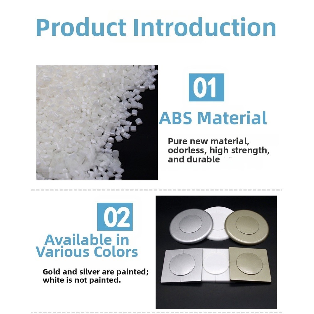 ABS Plastic Hole Cover for Split AC Wall Penetrations Removable Center Cap