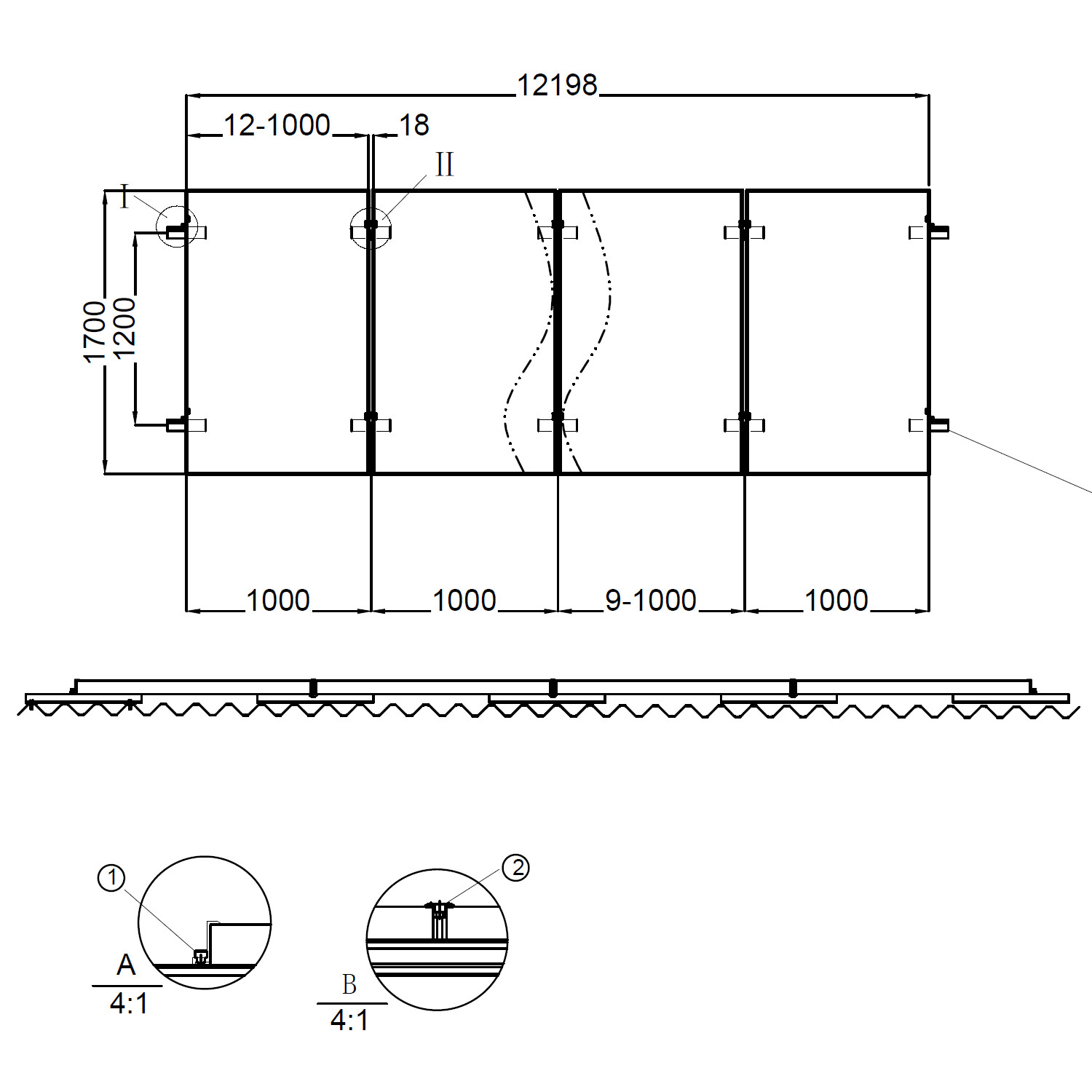 Solar Panel Rail-less Mounting Kit Corrugated Metal Roof with Clamps