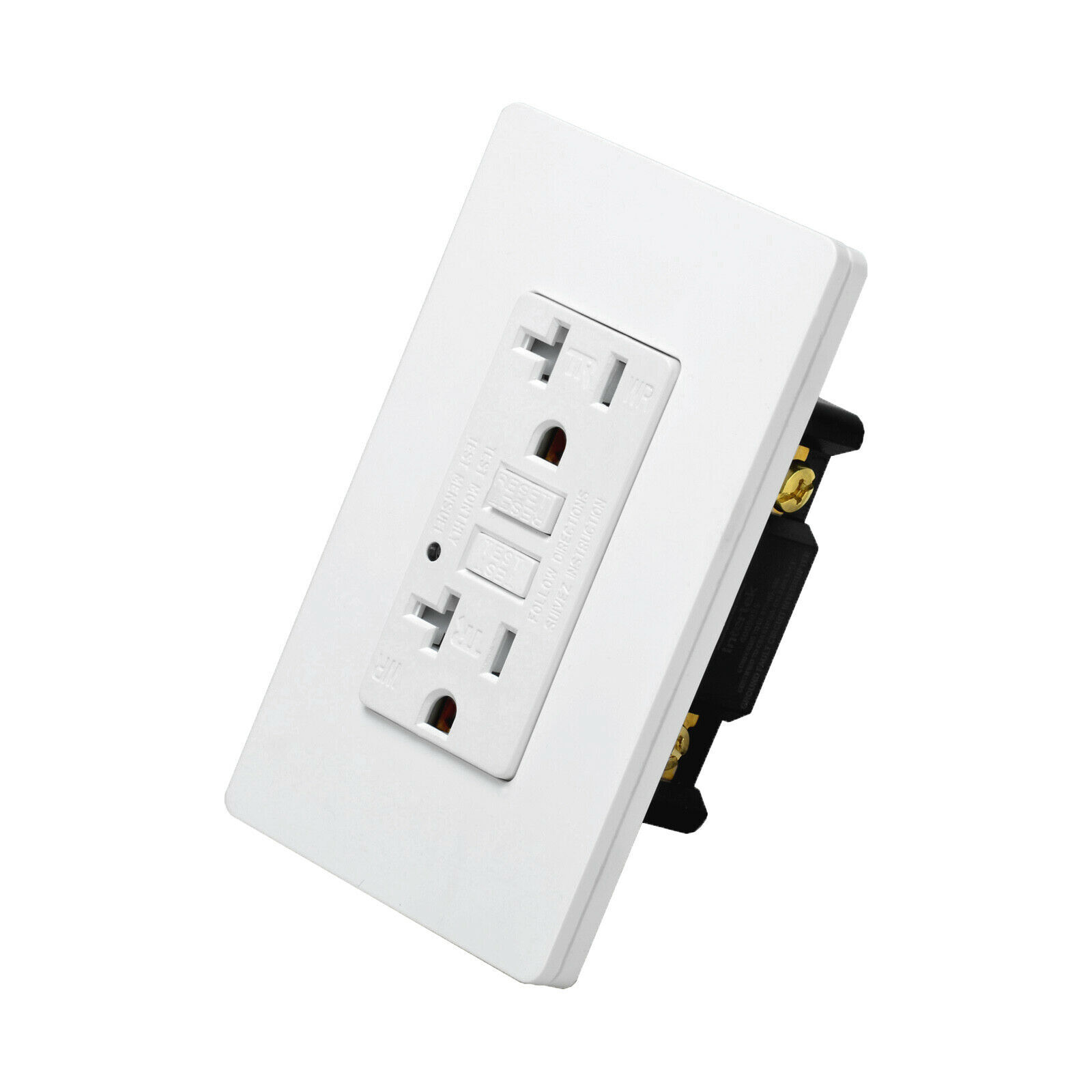 20A & 15A 125V GFCI Outlet Tamper Weather Resistant Wall Receptacle With Plate