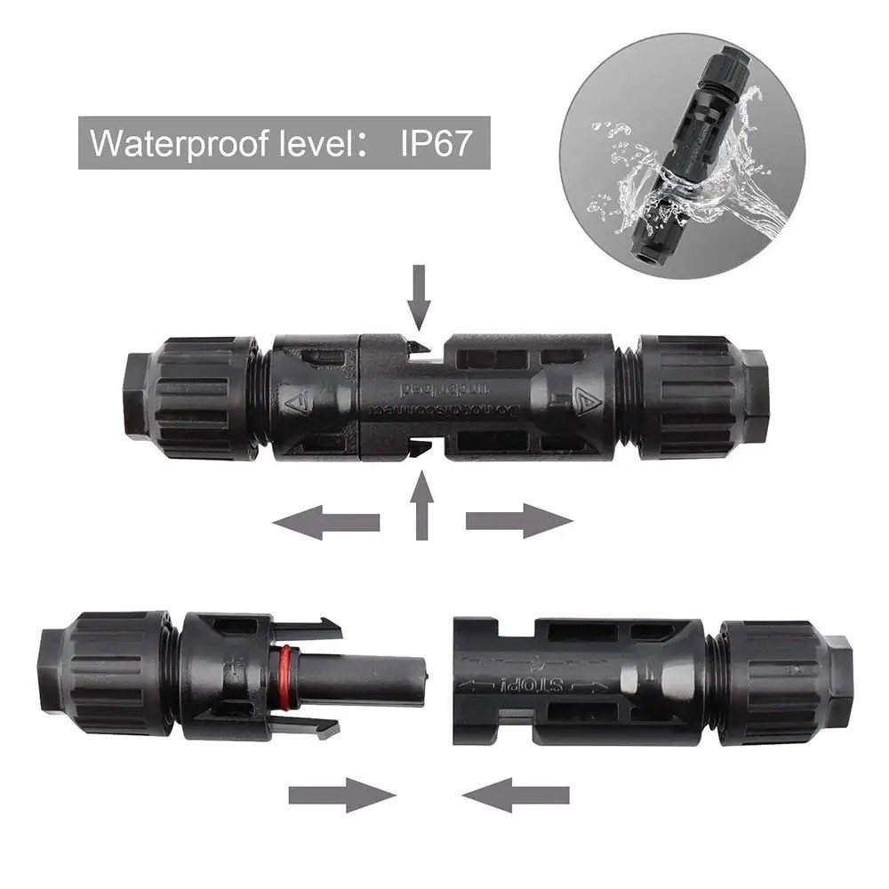 10-Set Solar Panel Connector Kit – Waterproof IP67 PV Cable Connectors