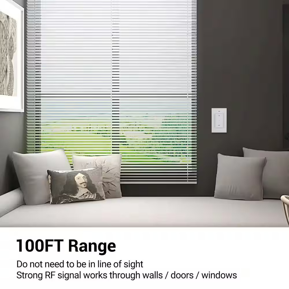 Outdoor Wireless Remote Control Outlet, Wall/Portable Light Switch