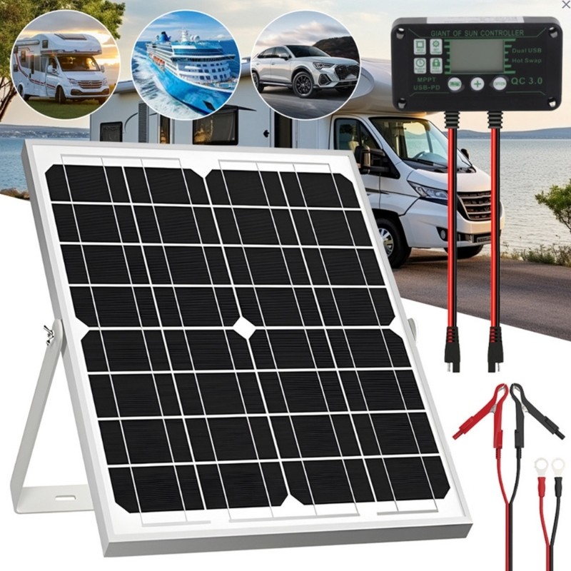 40W Monocrystalline Solar plate Kits None Battery Direct Drive Solar plate