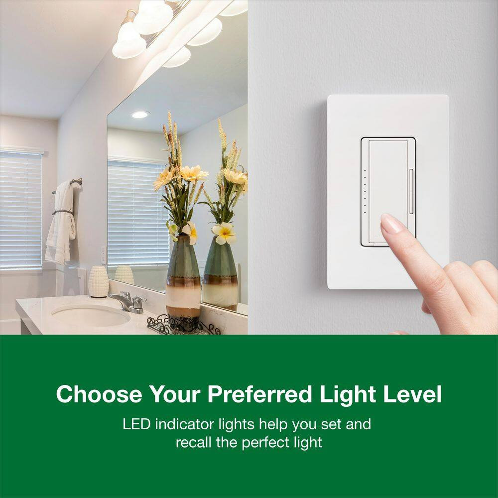 Maestro LED+ Dimmer Switch for Dimmable LED Bulbs, 150W/Single-Pole or Multi-Loc