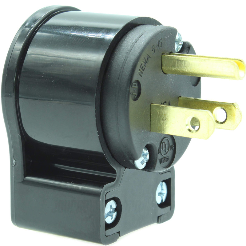 Journeyman-Pro 515An 90 Degree Right Angle Male Plug 15 Amp 120V 125 Volt Nema