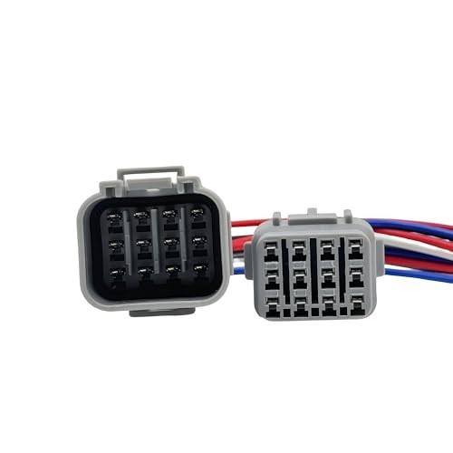 1 Set 12 Pin Waterproof Connector Pigtail, HM090 Sealed 12-Way 3×4, Male &
