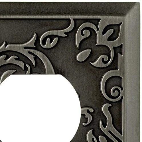 Decorator Wall Plate GFCI Wall Plate Heirloom Silver Fairhope