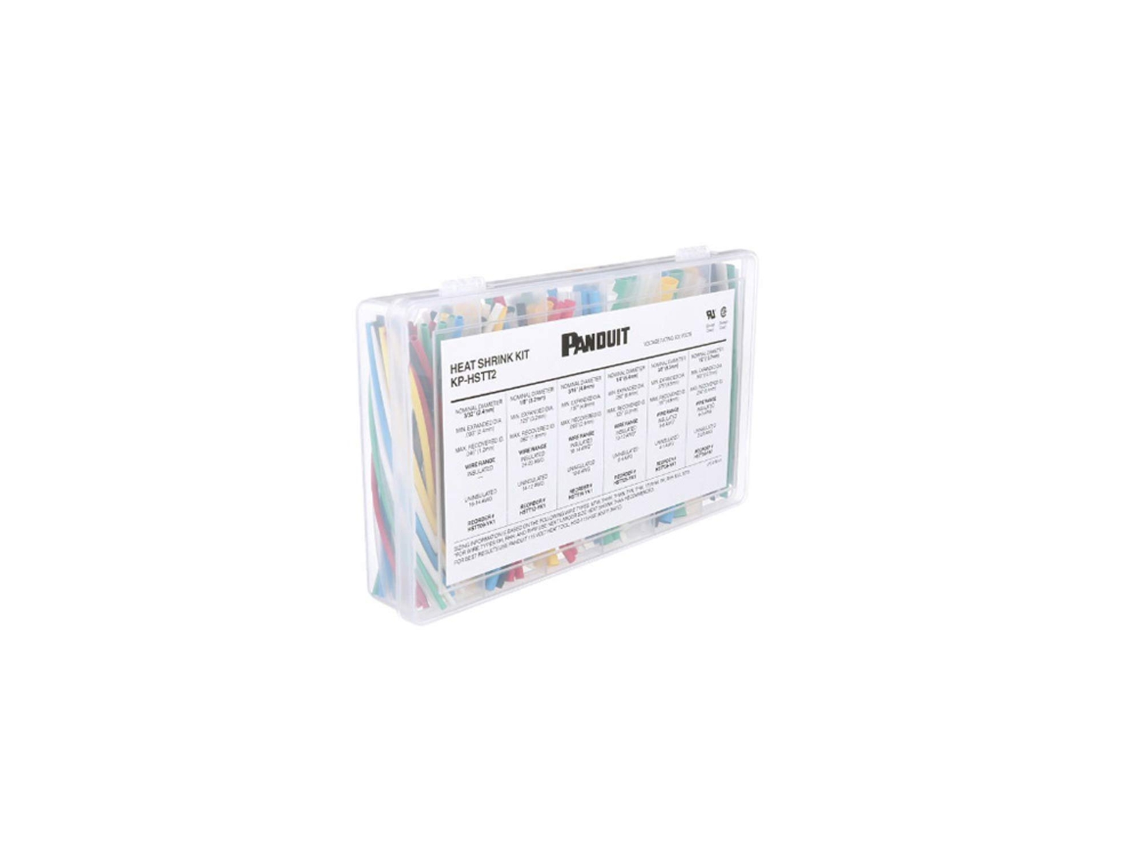Panduit KP-HSTT2 Heat Shrink Kit Box – Plastic Case Various Sizes Various Colors