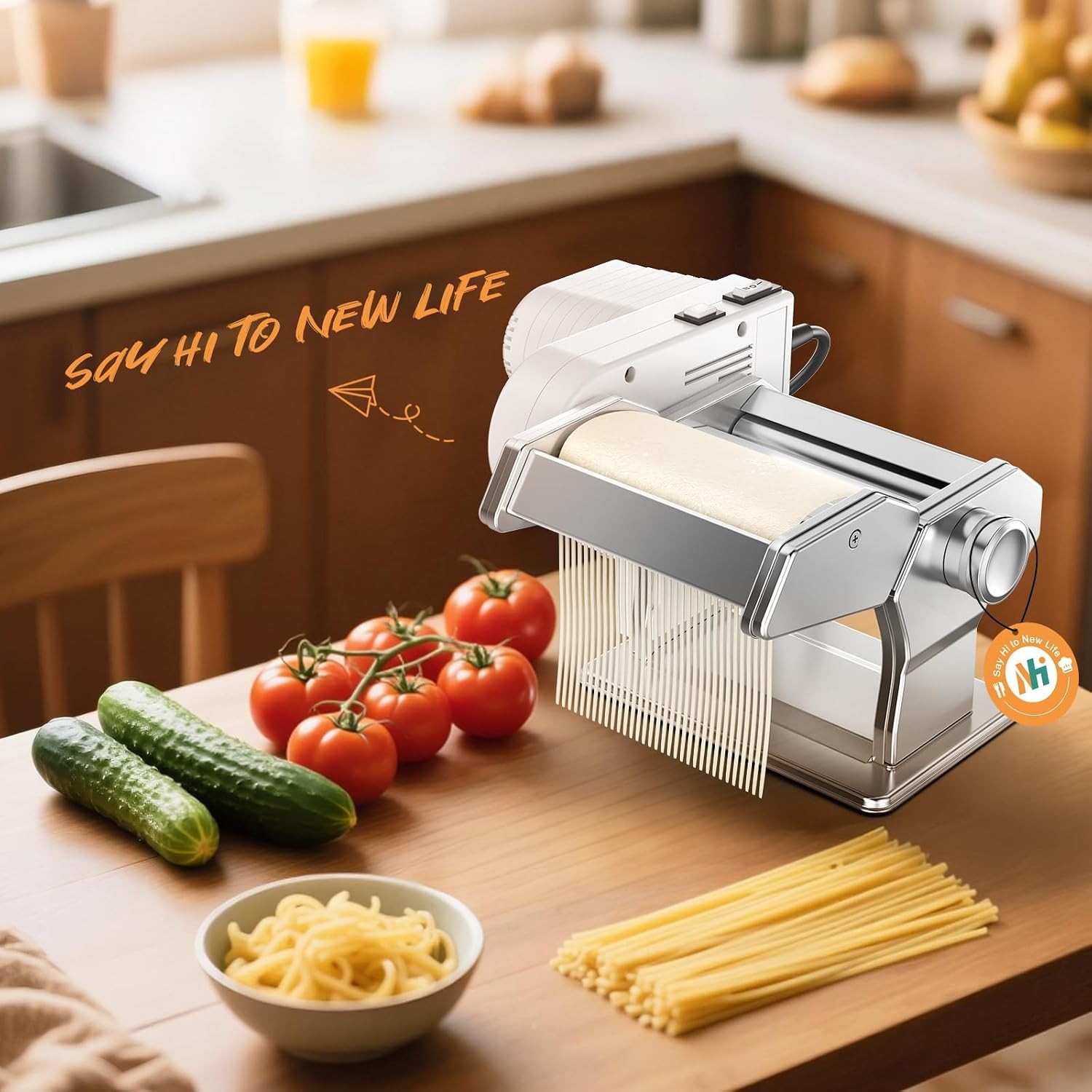 Newhai QM-1 Ramen Pasta Maker, Manual & Electric, 0.2-0.5mm Thickness