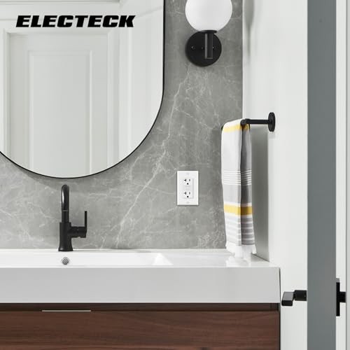 GFCI Outlet 20 Amp, Non-Tamper Resistant, Decor GFI 30 White Button, Decor Pack