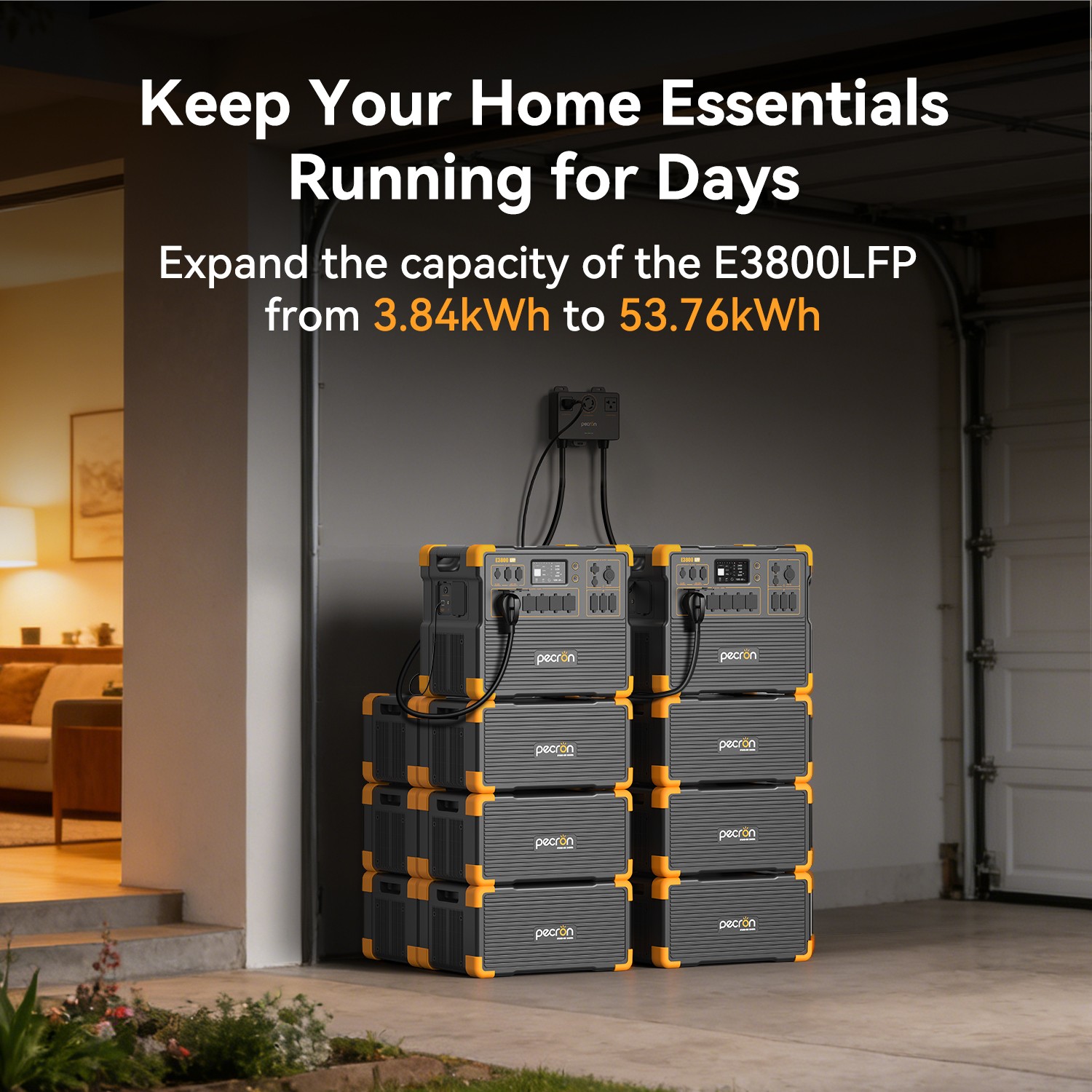 PECRON EP3800-48V 3840Wh Solar Generator Expansion Battery for F3000LFP E3600LFP