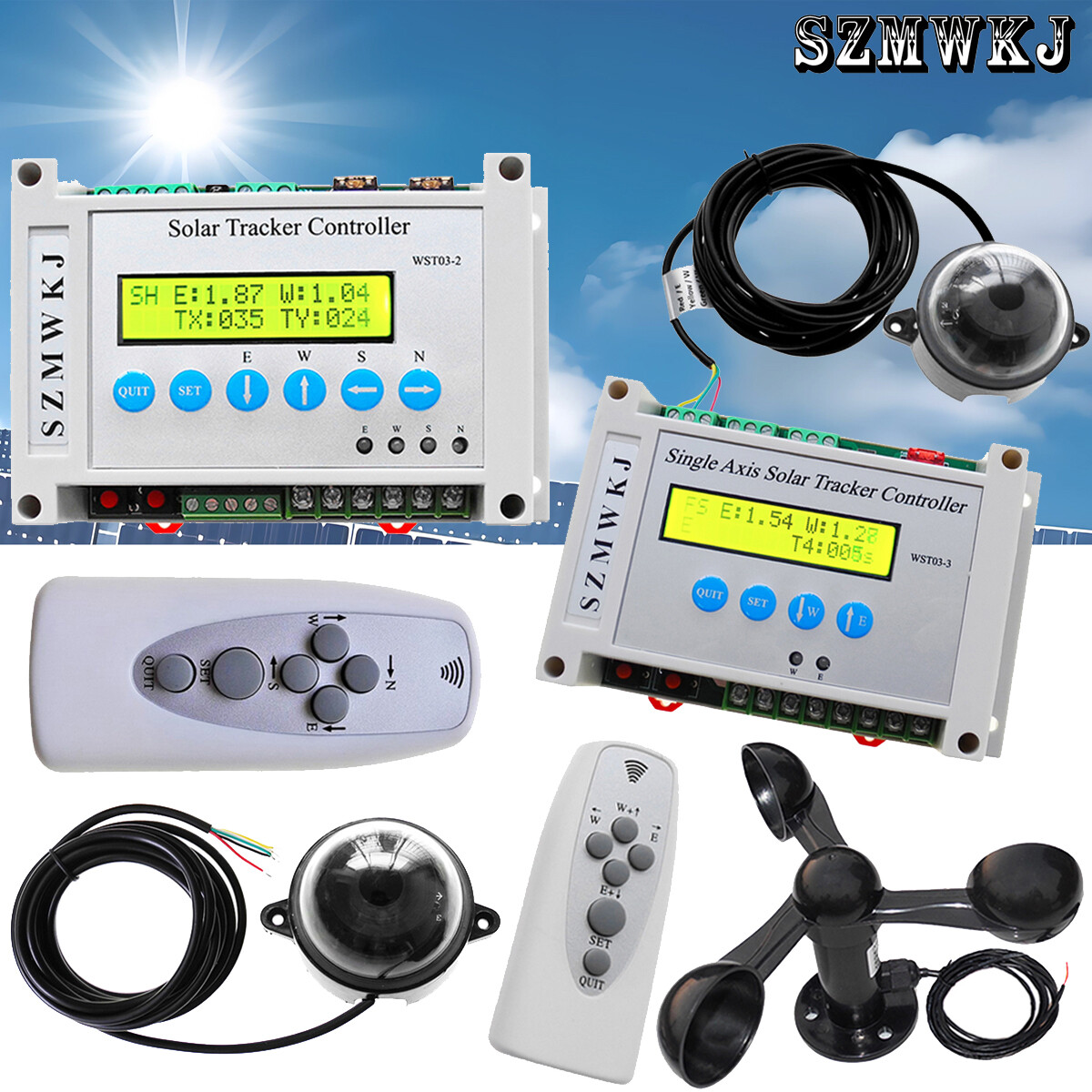 Solar Tracking Electronic Solar Tracker Controller W/ Wind Sensor DIY Solar Kits