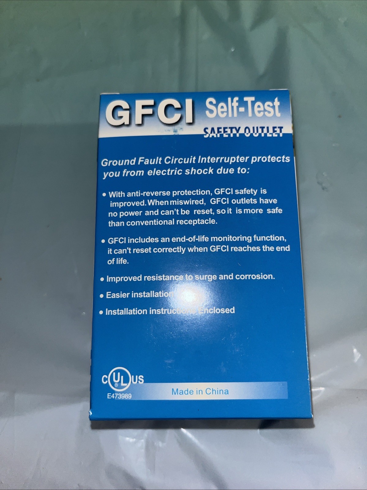 Gfci Self Testing Safety Outlets, Side, And Back Wire And Wall Plate Included